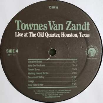 2LP Townes Van Zandt: Live At The Old Quarter, Houston, Texas