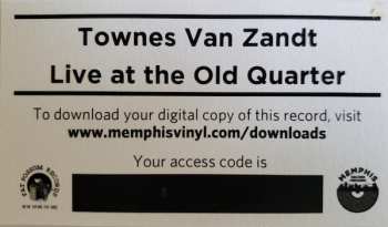 2LP Townes Van Zandt: Live At The Old Quarter, Houston, Texas