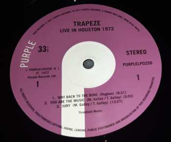 2LP Trapeze: Live In Houston 1972 LTD