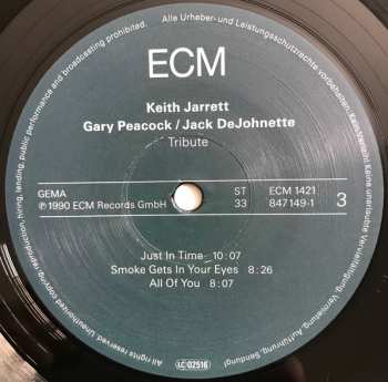 2LP Keith Jarrett Trio: Tribute