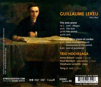 CD Trio Hochelaga: Guillaume Lekeu - Trio Et Quatuor Avec Piano 