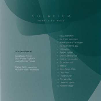 Blu-ray/SACD Trio Mediæval: Solacium