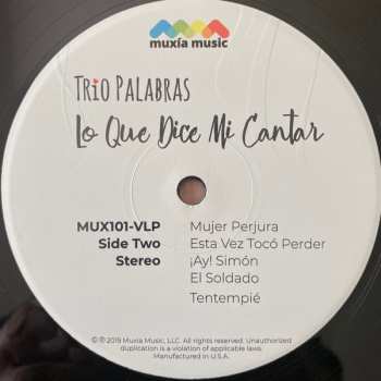 LP Trio Palabras: Lo Que Dice Mi Cantar