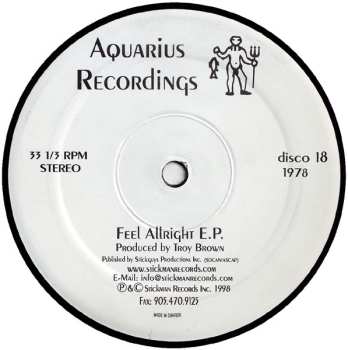 Album Troy Brown: Feel Allright E.P.
