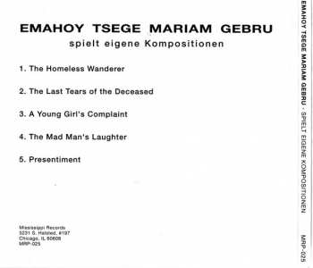 CD Emahoy Tsegue Maryam Guebrou: Spielt Eigene Kompositionen