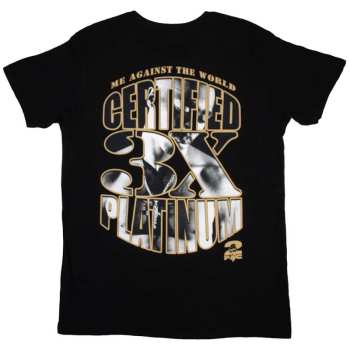 Mercancía Tupac: Tupac Unisex T-shirt: Platinum (back Print) (small) S