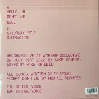 LP Ty Segall: Live At Worship