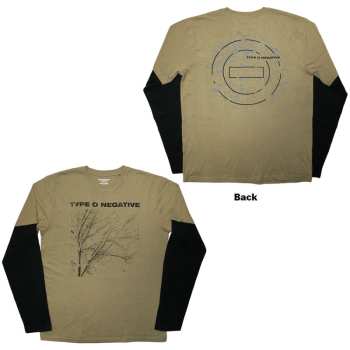 Mercancía Type O Negative: Type O Negative Unisex Layered Long Sleeve T-shirt: Tree (black & Green) (back Print) (small) S