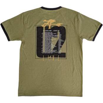 Mercancía U2: U2 Unisex Ringer T-shirt: Joshua Tree Europe 1987. (back Print) (small) S