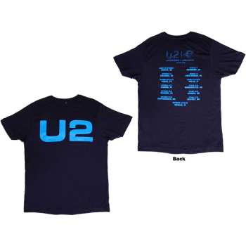 Mercancía U2: U2 Unisex T-shirt: Logo E+i 2018 Tour Dates (back Print/ex-tour) (small) S