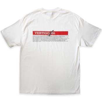 Mercancía U2: U2 Unisex T-shirt: Vertigo 2005 Band Photo (back Print & Ex-tour) (x-large) XL
