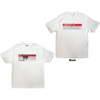 Mercancía U2: U2 Unisex T-shirt: Vertigo 2005 Band Photo (back Print & Ex-tour) (x-large) XL