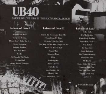 3CD UB40: Labour Of Love Parts I + II & III (The Platinum Collection)