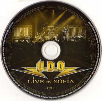 2CD/DVD U.D.O.: Live In Sofia
