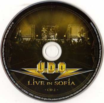 2CD/DVD U.D.O.: Live In Sofia