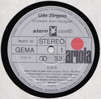 LP Udo Jürgens: Udo