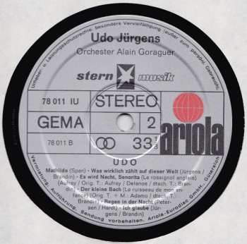 LP Udo Jürgens: Udo