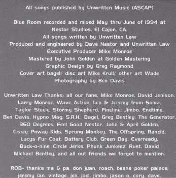 CD Unwritten Law: Blue Room