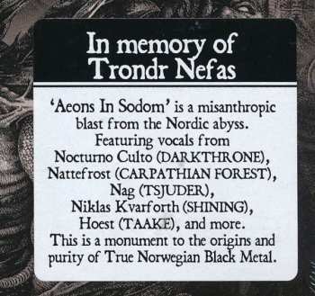 CD Urgehal: Aeons In Sodom DIGI