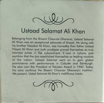 CD Ustad Salamat Ali Khan: Ustad Salamat Ali Khan