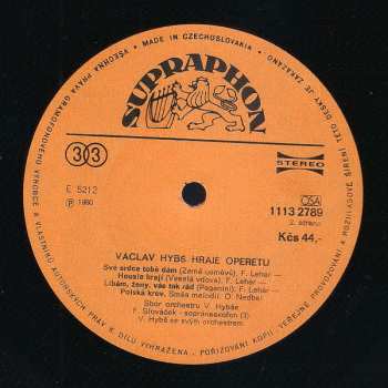 LP Václav Hybš: Václav Hybš Hraje Operetu
