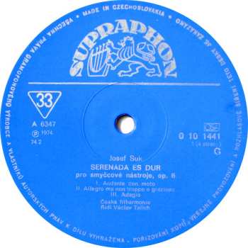 3LP/Caja Josef Suk: Talichovský Archiv (I.) - Skladby Josefa Suka