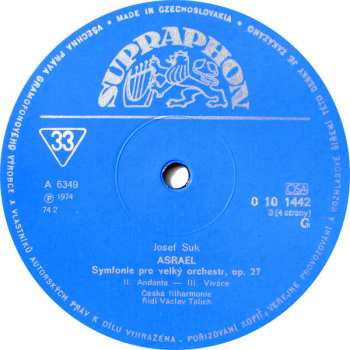 3LP/Caja Josef Suk: Talichovský Archiv (I.) - Skladby Josefa Suka