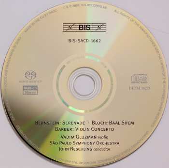 SACD Leonard Bernstein: Serenade / Baal Shem / Concerto 