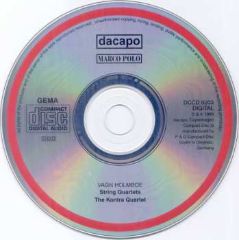 CD Vagn Holmboe: String Quartets Vol. 1