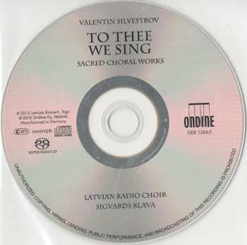 SACD Valentin Silvestrov: To Thee We Sing - Sacred Choral Works