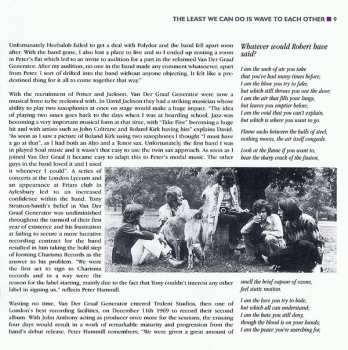 CD Van Der Graaf Generator: The Least We Can Do Is Wave To Each Other