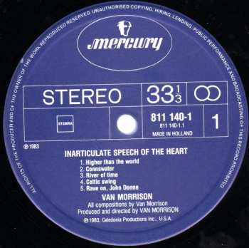 LP Van Morrison: Inarticulate Speech Of The Heart