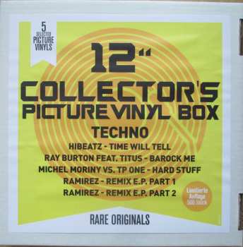 5LP/Caja Various: 12" Collector's Picture Vinyl Box Techno LTD | NUM | PIC