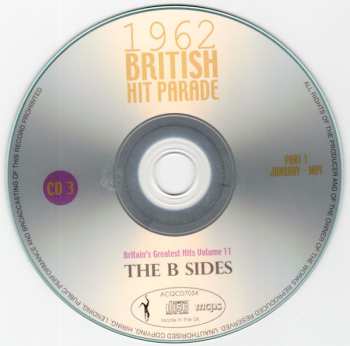 4CD Various: 1962 British Hit Parade Britain's Greatest Hits Volume 11 The B Sides Part 1 January - May
