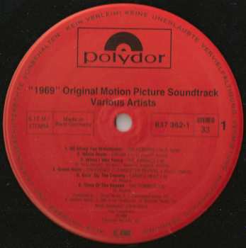 LP Various: 1969 - The Original Motion Picture Soundtrack