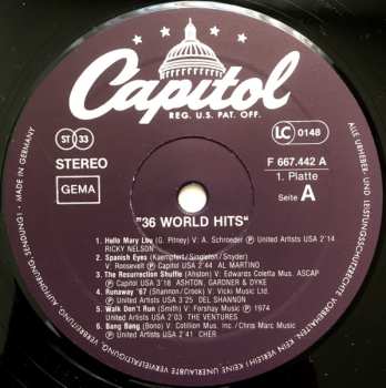 3LP/Caja Various: 36 World Hits
