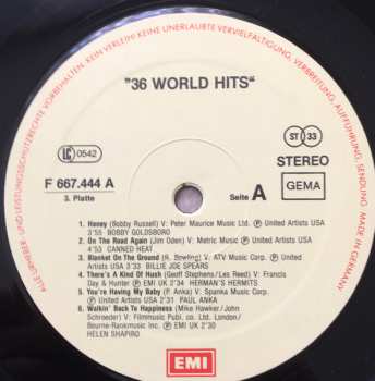 3LP/Caja Various: 36 World Hits