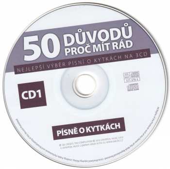 3CD Various: 50 Důvodů Proč Mít Rád Písně O Kytkách