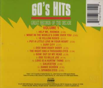 CD Various: 60's Hits: Great Records Of The Decade - Volume 1