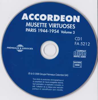 2CD Various: Accordéon Musette Virtuoses Paris 1944-1954 Volume 3