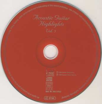 CD Various: Acoustic Guitar Highlights Vol. 3