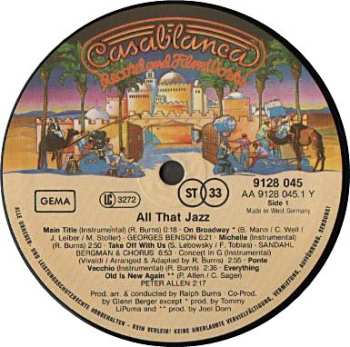 LP Various: All That Jazz - Music From The Original Motion Picture Soundtrack