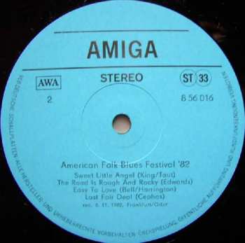 LP Various: American Folk Blues Festival '82