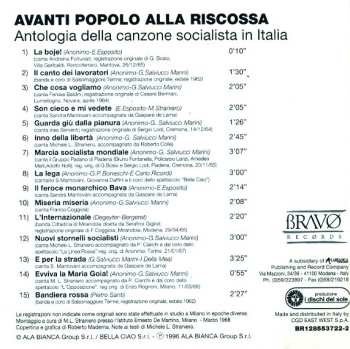 CD Various: Avanti Popolo Alla Riscossa - Antologia Della Canzone Socialista In Italia