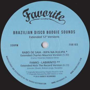 LP Various: Brazilian Disco Boogie Sounds (Extended 12" Versions)