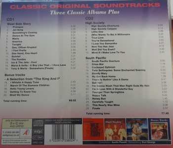 2CD Various: Classic Original Soundtracks - Three Classic Albums Plus - West Side Story, High Society, South Pacific - plus five bonus tracks from The King And I