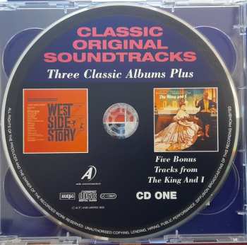 2CD Various: Classic Original Soundtracks - Three Classic Albums Plus - West Side Story, High Society, South Pacific - plus five bonus tracks from The King And I