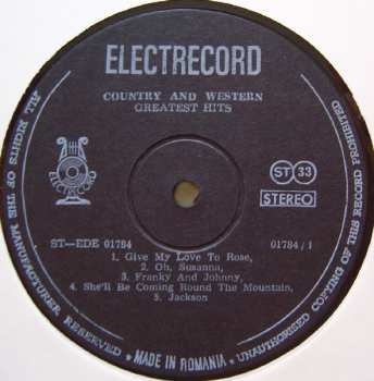 LP Various: Country & Western Greatest Hits I