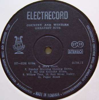 LP Various: Country & Western Greatest Hits I