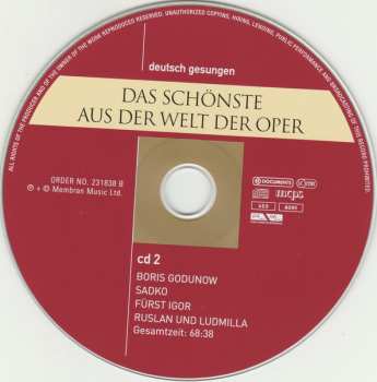 2CD Various: Das Schönste Aus Der Welt Der Oper (Boris Godunow / Eugen Onegin / Pique Dame / Rusalka / Fürst Igor / Die Verkaufte Braut / U. A.) DIGI